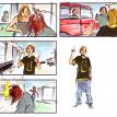 Concept boards for Punishing Business film
